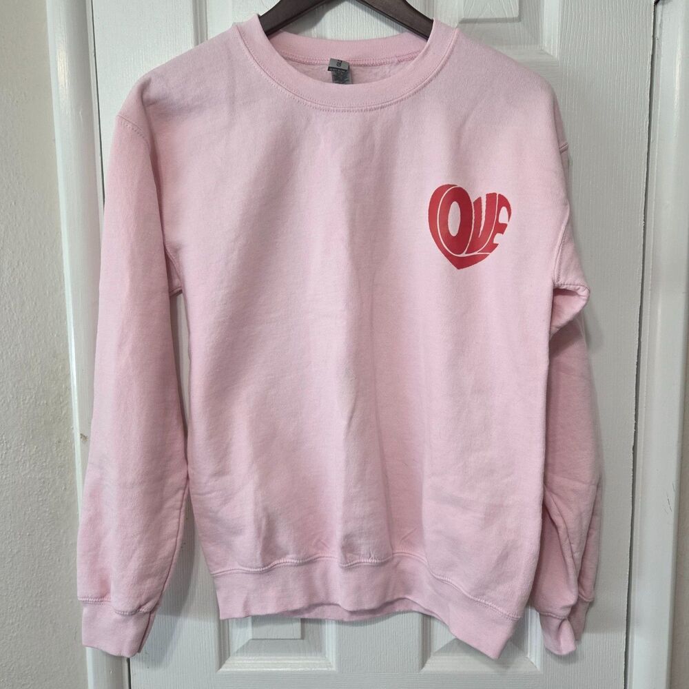 Taylor Swift Lyrics Sweatshirt S Pink I Love You Swiftie Gildan Crewneck